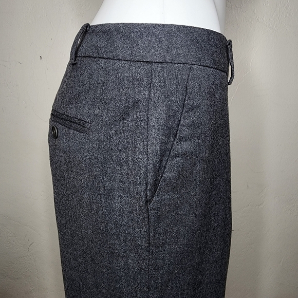 Talbots‎ Charcoal Gray Stretch Wool Wide Leg Trousers Size 6 - Picture 7 of 14